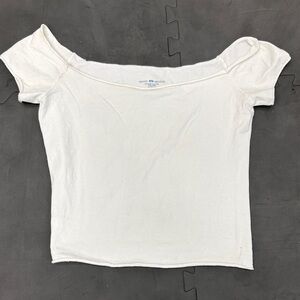 Brandy Melville Cream Off-Shoulder Blouse